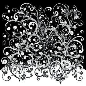 Intricate Patterns in Monochrome Shades – free AI stock image