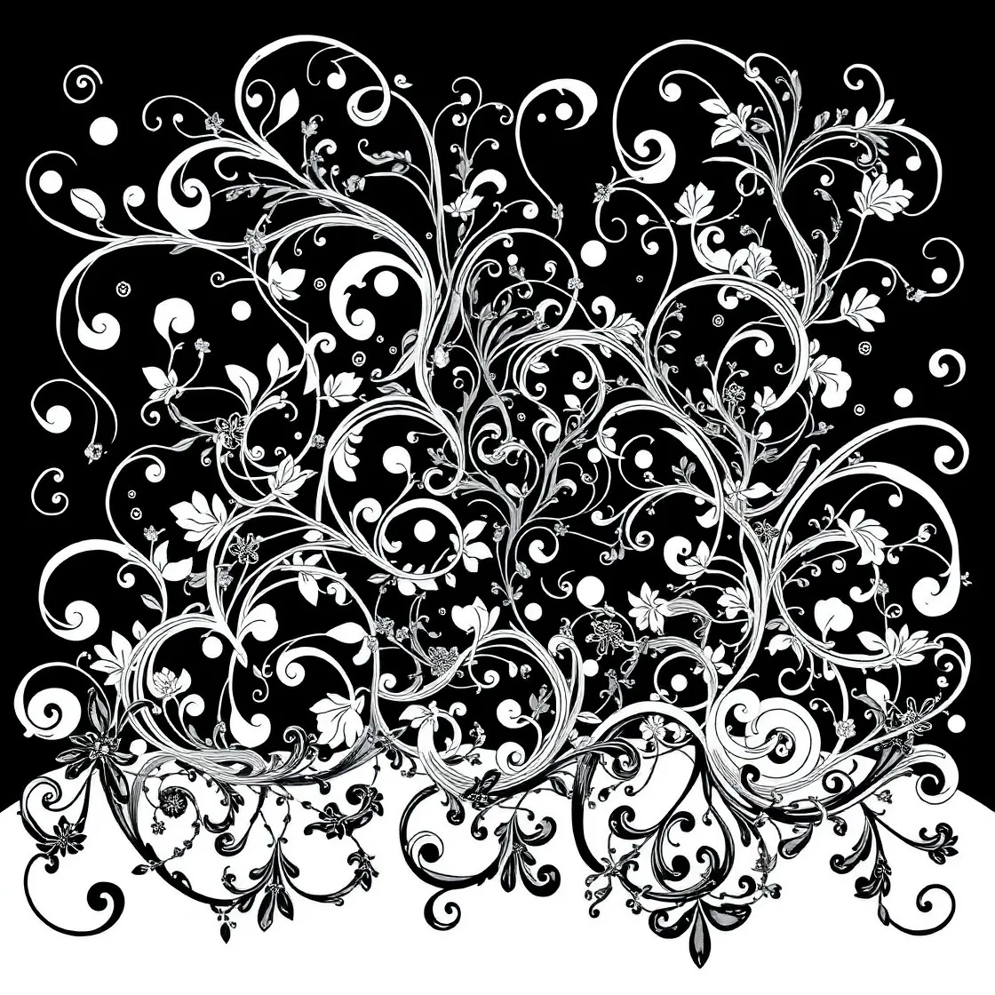 Intricate Patterns in Monochrome Shades