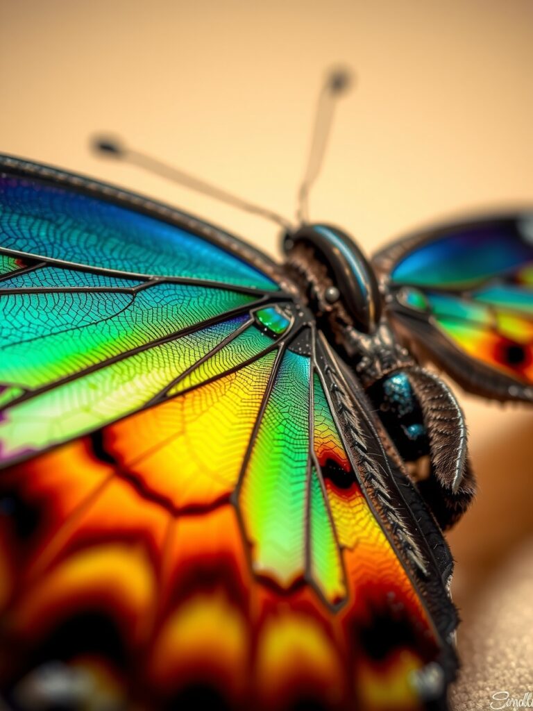 Intricate Patterns of a Butterfly Wing – free AI stock image