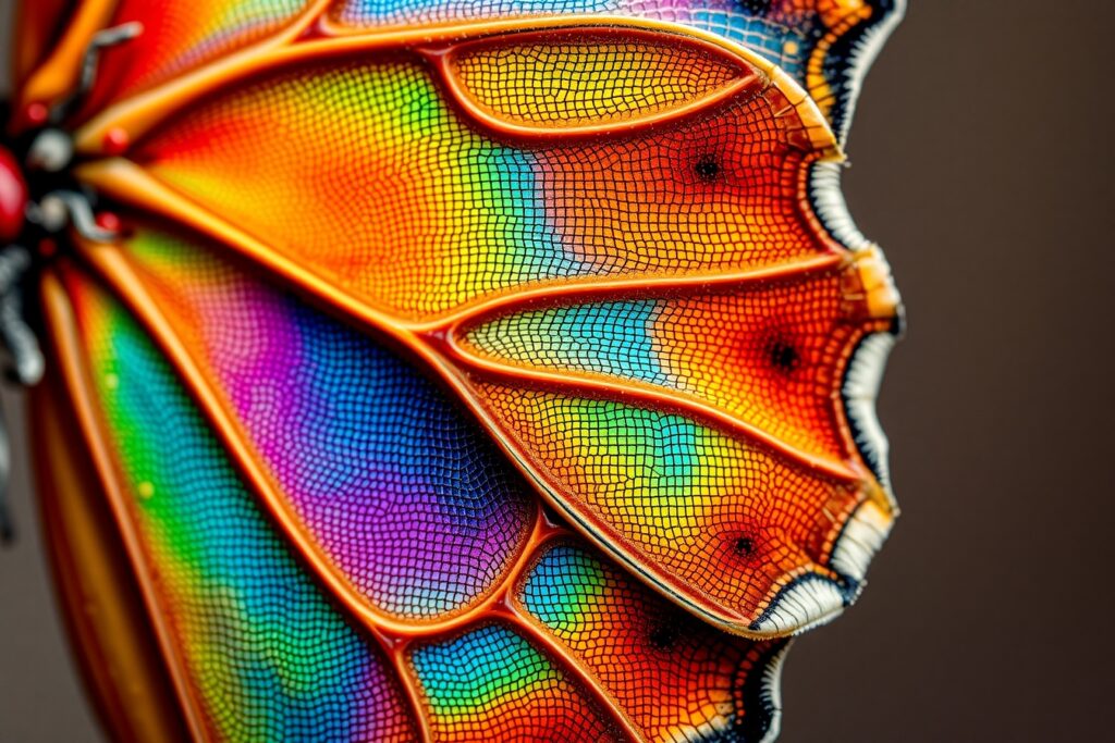 Intricate Patterns of a Butterfly Wing – free AI stock image