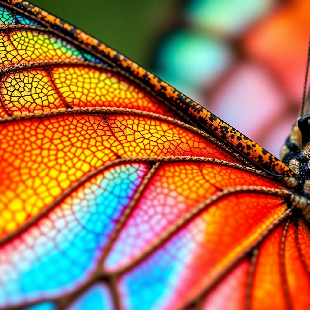 Intricate Patterns of a Butterfly Wing – free AI stock image