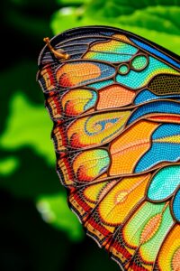 Intricate Patterns on a Butterfly Wing – free AI stock image