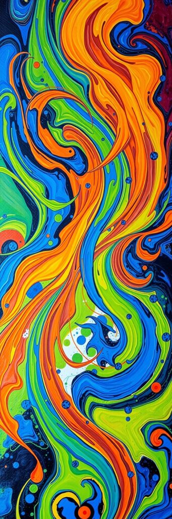 Intricate Swirls of Colorful Abstraction – free AI stock image