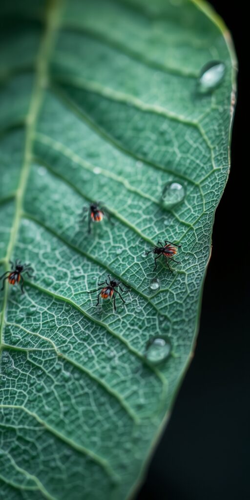 Intricate World Beneath a Leaf’s Surface – free AI stock image