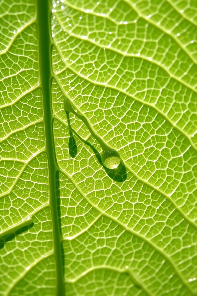 Intricate World of a Leaf’s Veins – free AI stock image