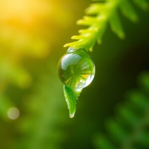 Intricate World of a Raindrop – free AI stock image