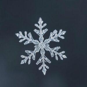 Intricate World of a Snowflake – free AI stock image