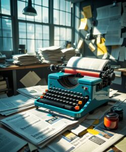 The Journey of a Newspaper’s Creation – free AI stock image