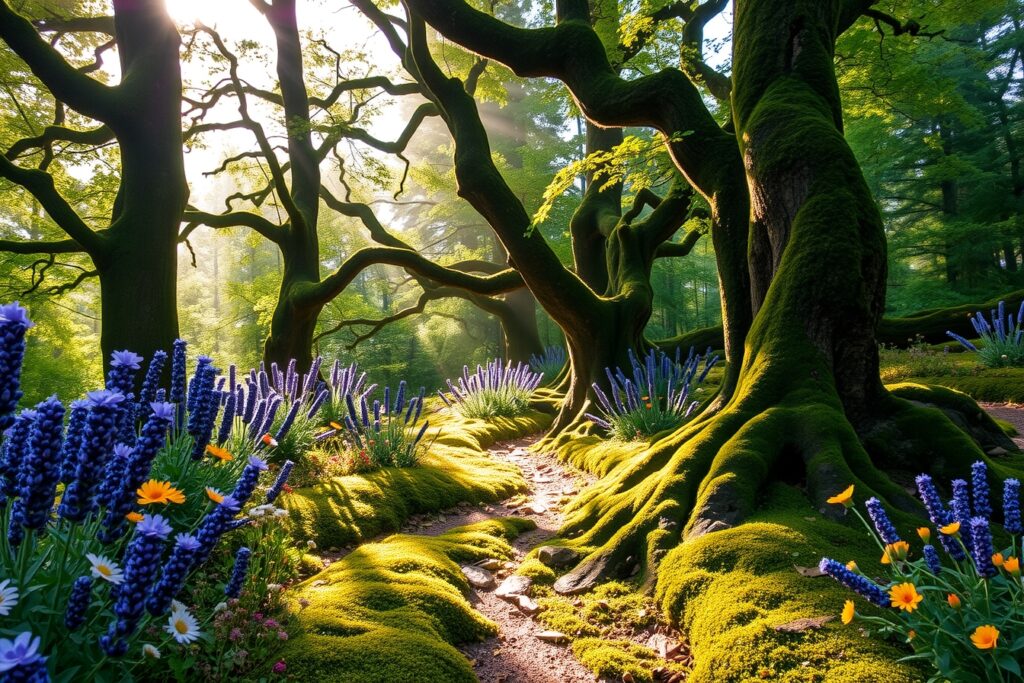 Journey Through the Enchanted Forest – free AI stock image