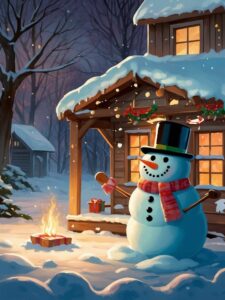 Joyful Family Celebrating Festive Holidays Together – free AI stock image