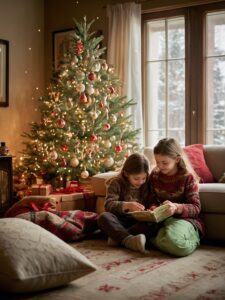 Joyful Family Celebrating Holiday Together – free AI stock image