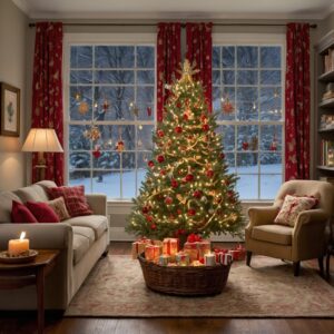 Joyful Family Celebrating Holidays Together – free AI stock image