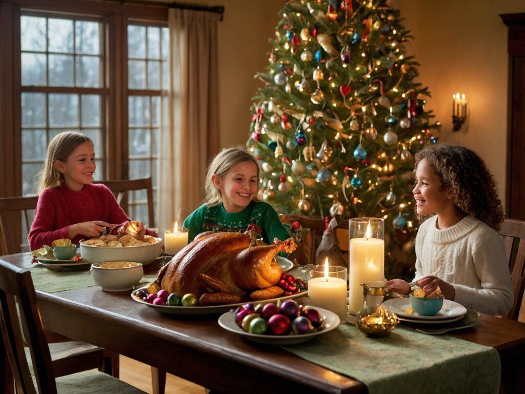 Joyful Family Gathering During Holiday Season – free AI stock image
