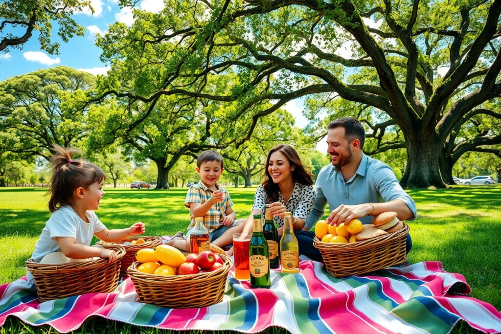 A Joyful Family Picnic in the Park – free AI stock image