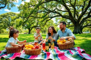 A Joyful Family Picnic in the Park – free AI stock image