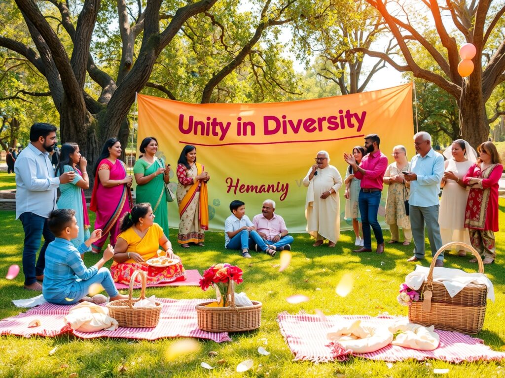 Joyful Gathering of Diverse Individuals – free AI stock image
