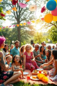 Joyful People Celebrating Life Together – free AI stock image