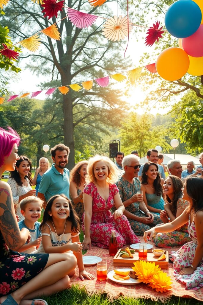 Joyful People Celebrating Life Together – free AI stock image