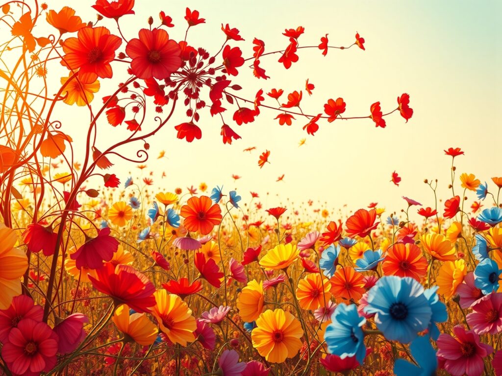 A Kaleidoscope of Vibrant Colors in Nature – free AI stock image