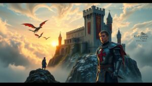 Knight’s Watch at Dusk – free AI stock image