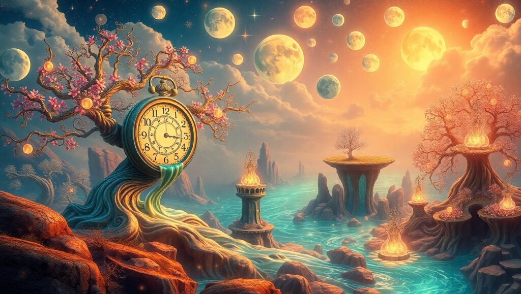 Liquid Time in a Dreamland – free AI stock image