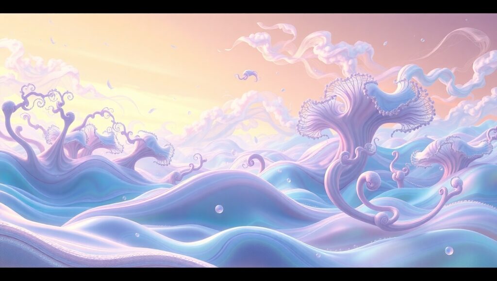 Living Landscapes of Fluid Dreams – free AI stock image