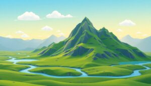 Low-Poly Mountain Serenity Dq1 – free AI stock image