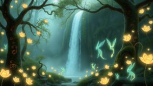 Luminescent Forest Creatures – free AI stock image