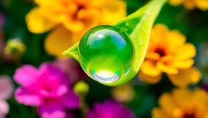 Macro Nature’s Rainbow Reflection – free AI stock image