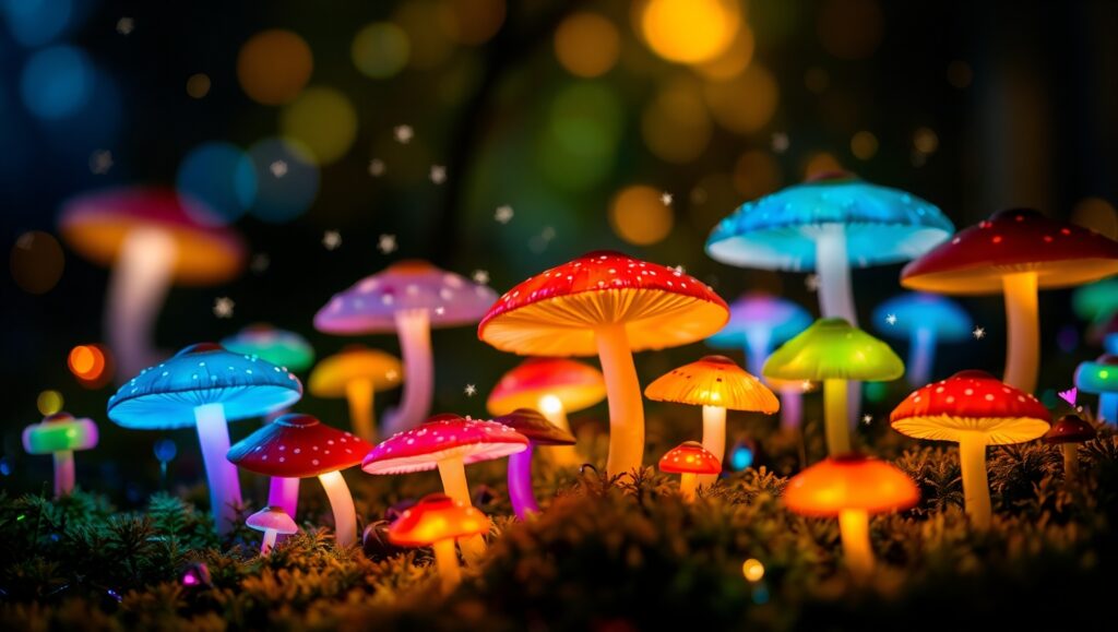 Magical Bokeh Forest Adventure – free AI stock image