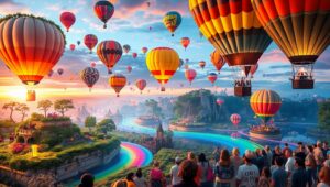 Magical Hot Air Balloon Festival – free AI stock image