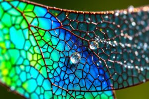 Magnificent Close-up of a Dragonfly Wing – free AI stock image