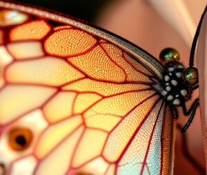 Magnified Beauty of a Butterfly Wing – free AI stock image
