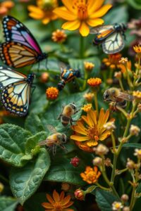 Magnified World of Colorful Insects – free AI stock image