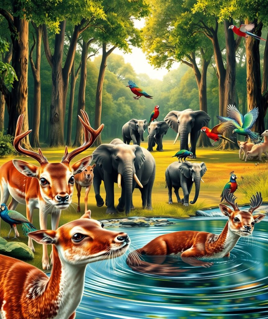 Majestic Animals in Their Natural Habitat – free AI stock image