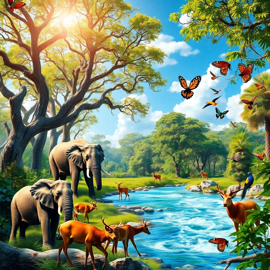 Majestic Animals in their Natural Habitat – free AI stock image