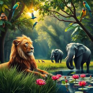 Majestic Animals in Their Natural Habitat – free AI stock image