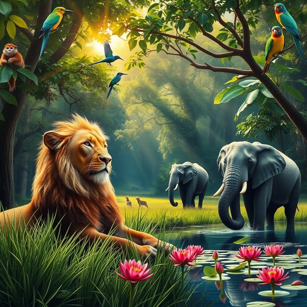 Majestic Animals in Their Natural Habitat – free AI stock image