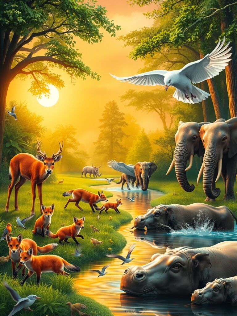 Majestic Animals in Their Natural Habitat – free AI stock image