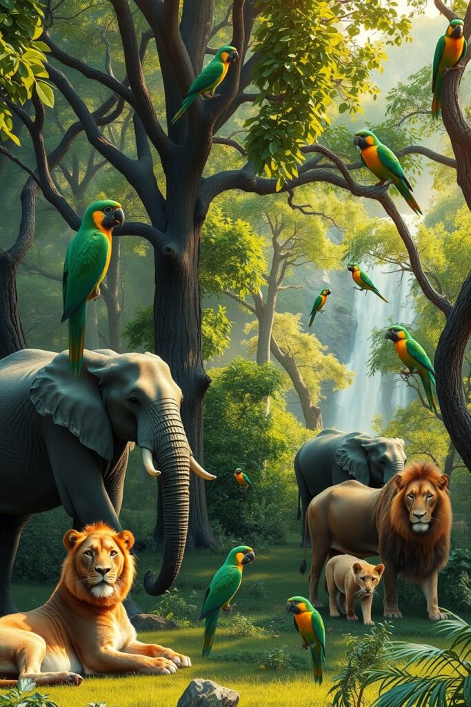 Majestic Animals in Their Natural Habitat – free AI stock image