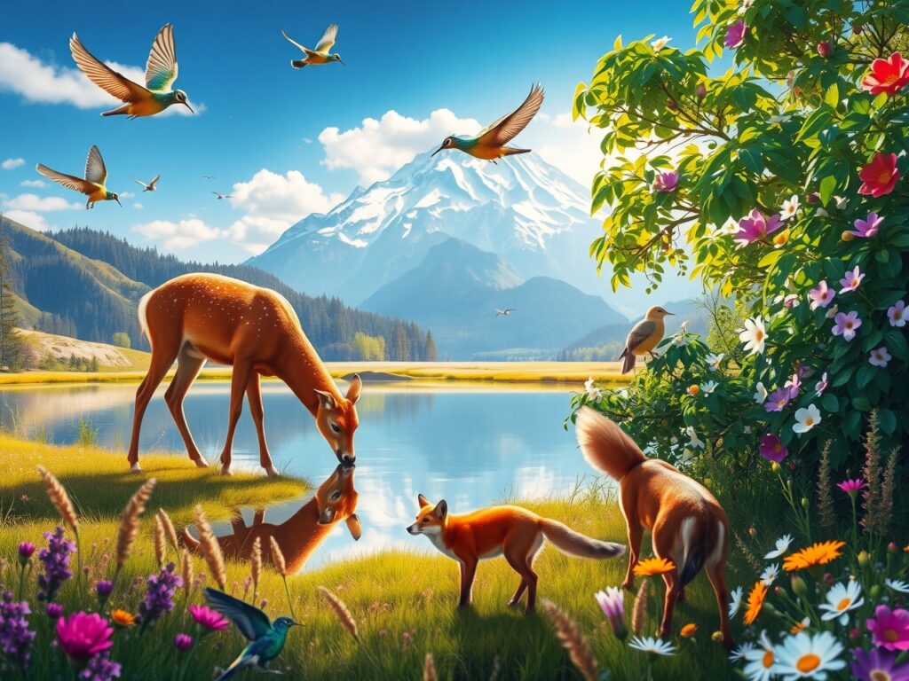 Majestic Animals in Their Natural Habitats – free AI stock image