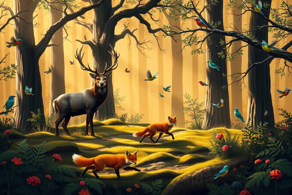 Majestic Animals of the Forest – free AI stock image