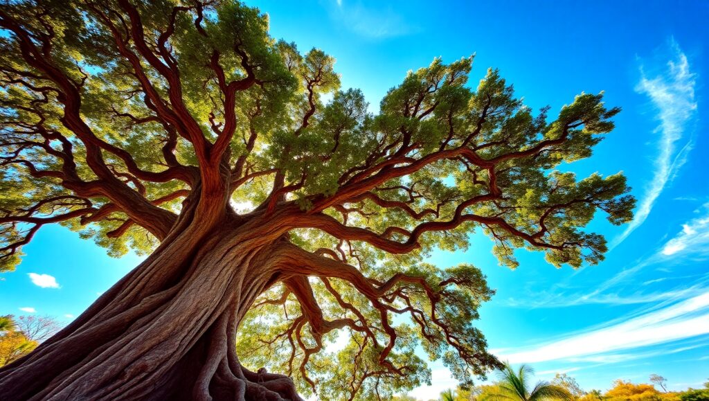 Majestic Tree Underneath – free AI stock image