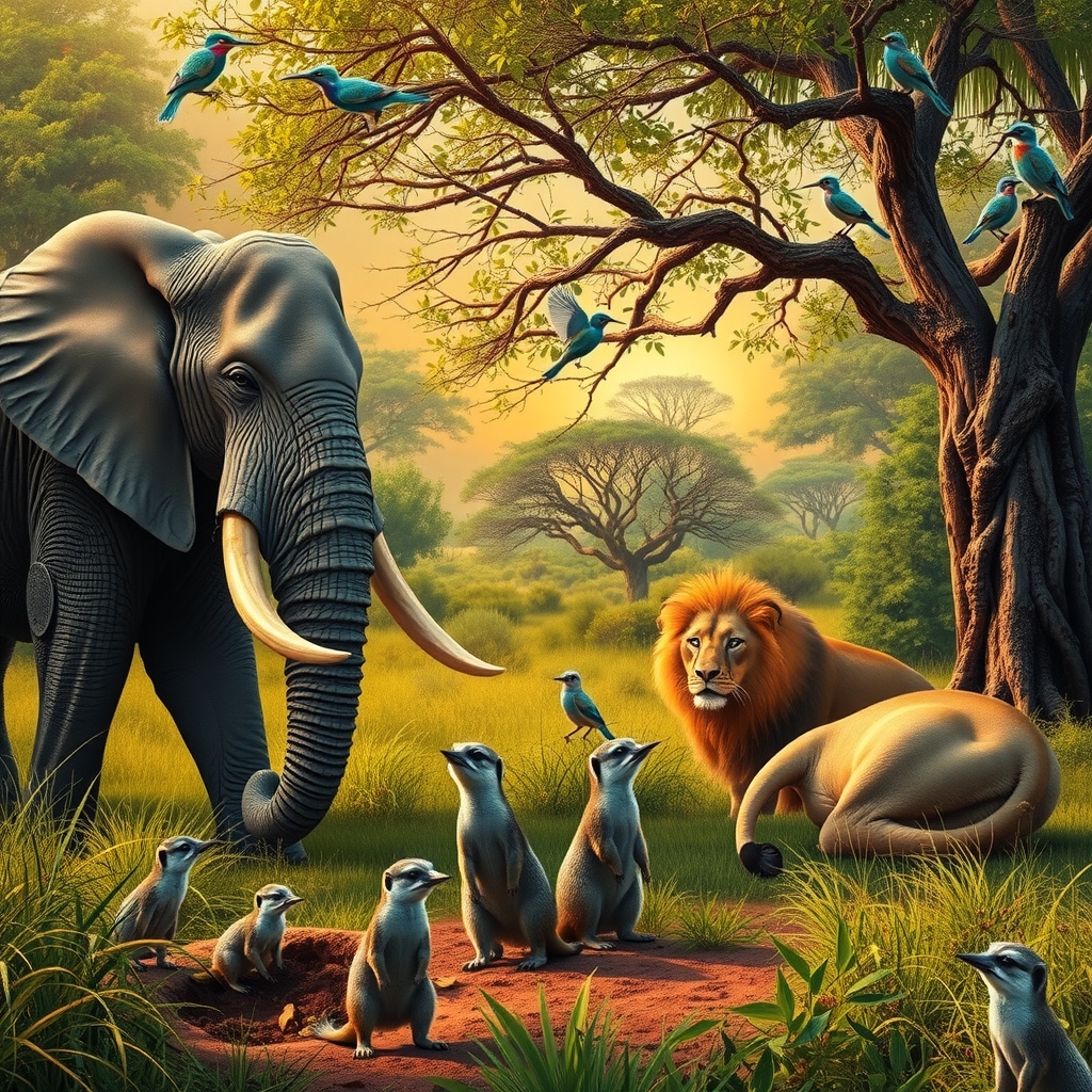 Majestic Wild Animals in Their Natural Habitat – free AI stock image
