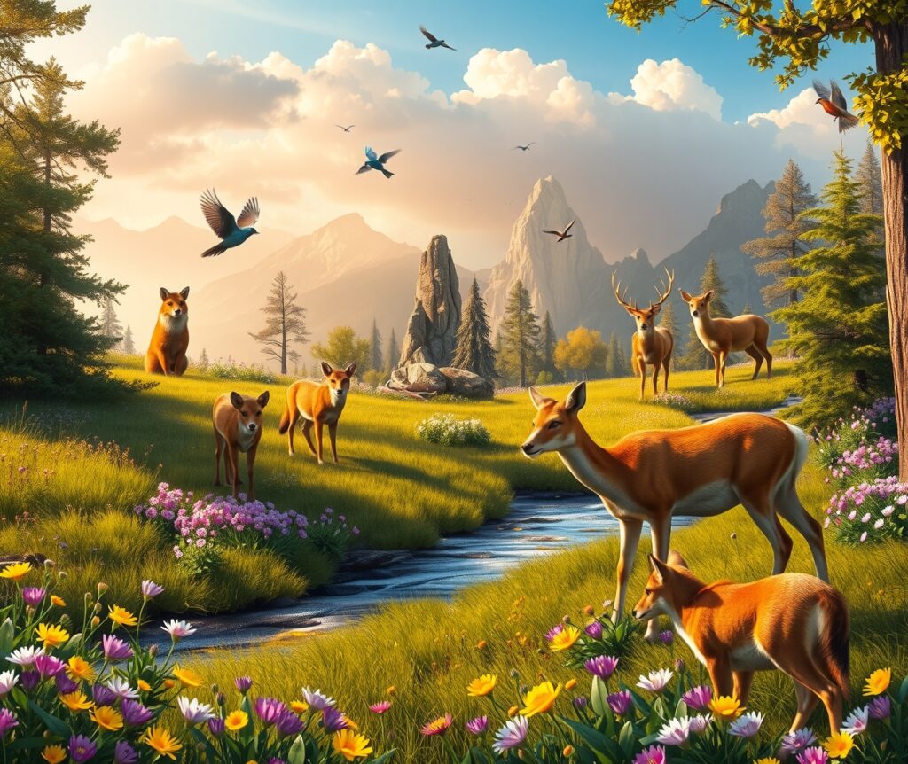 Majestic Wildlife in a Serene Habitat – free AI stock image