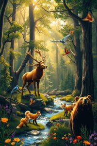 Majestic Wildlife in Natural Habitat – free AI stock image