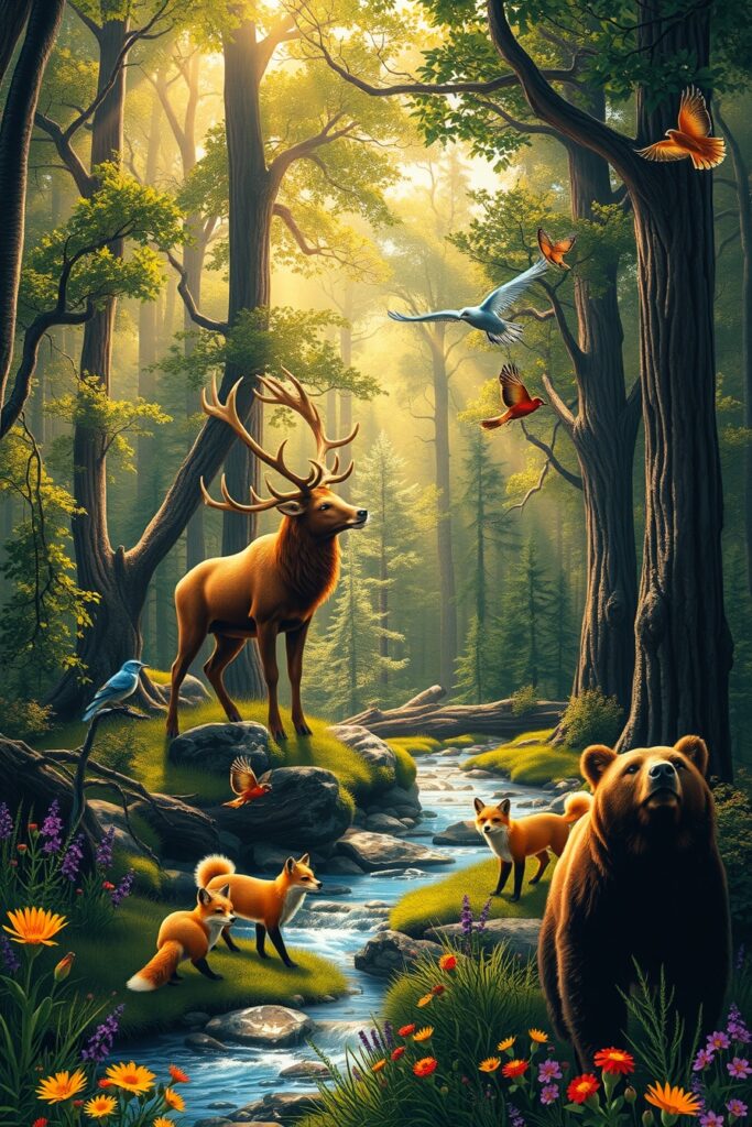 Majestic Wildlife in Natural Habitat – free AI stock image