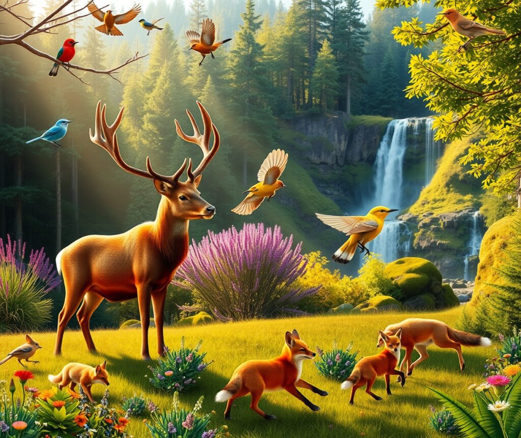 Majestic Wildlife in Serene Natural Habitat – free AI stock image