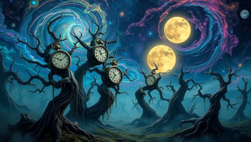 Melting Time in a Dreamscape – free AI stock image