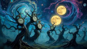 Melting Time in a Dreamscape – free AI stock image